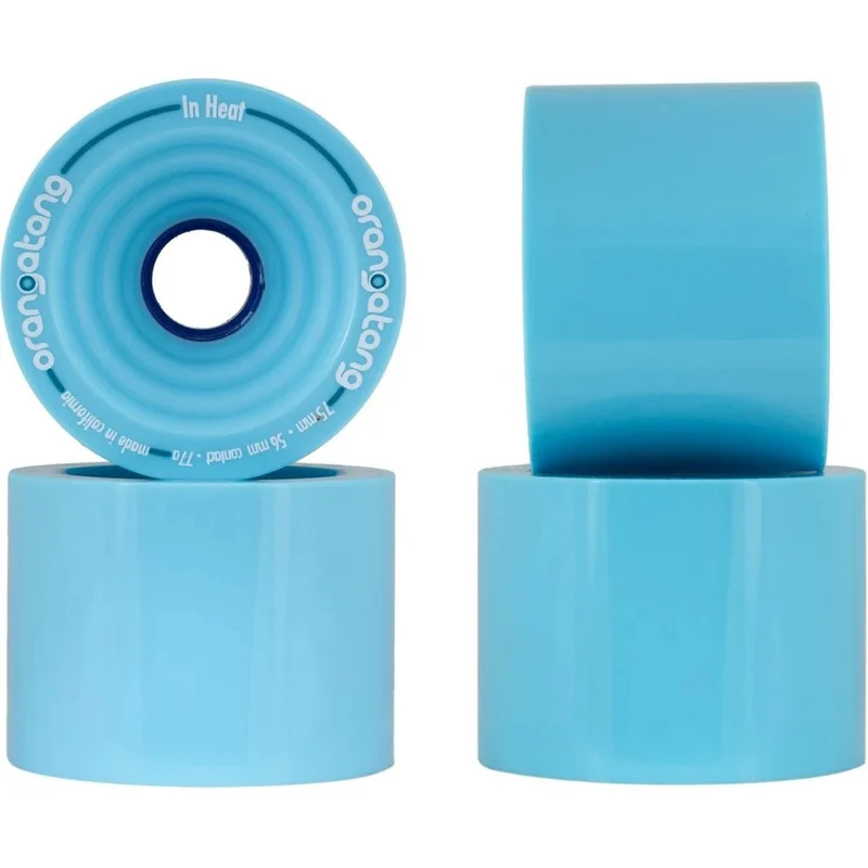 Orangatang: 75mm 77a In Heats Longboard Skateboard Wheels (Blue)