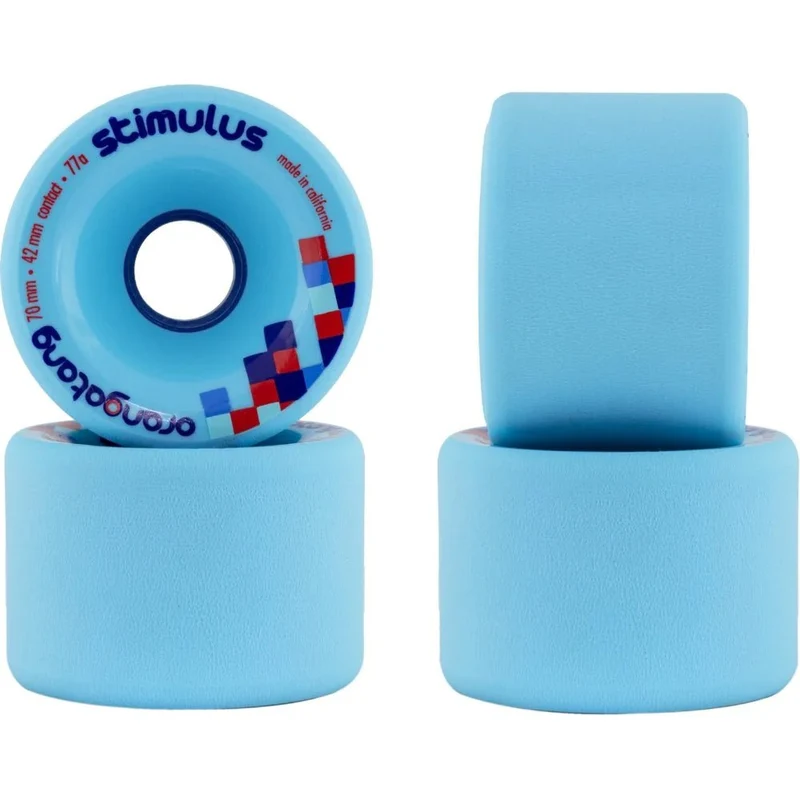 Orangatang: 70mm 77a Stimulus Longboard Skateboard Wheels (Blue)