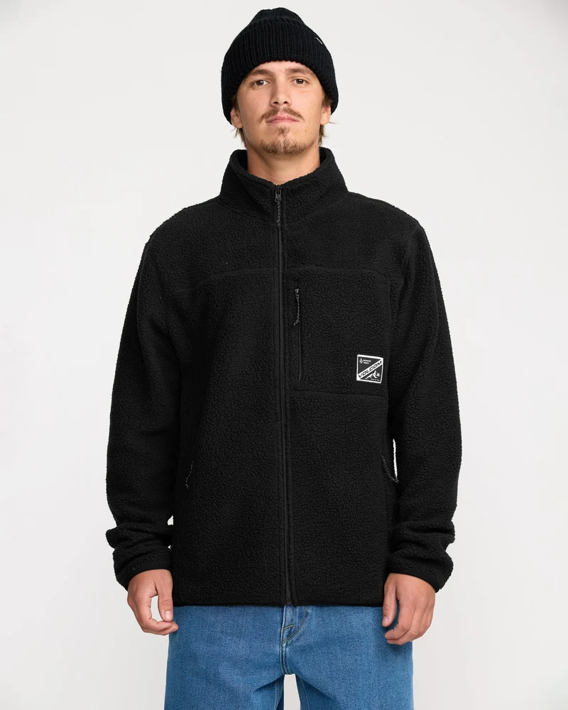 Nelson Sherpa Full Zip Jacke - Black