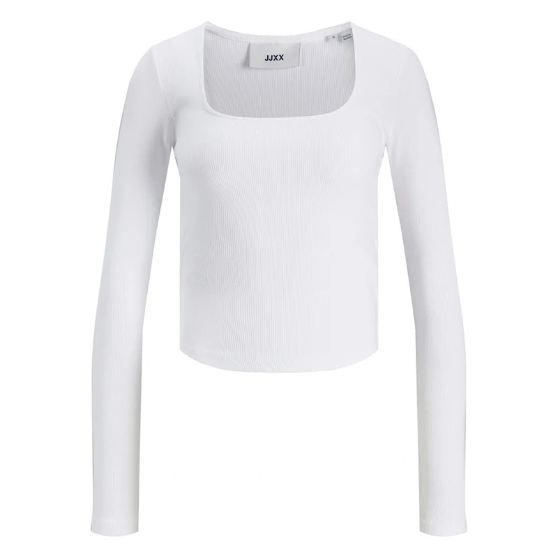 W JXFura Square Neck Rib L/S Top