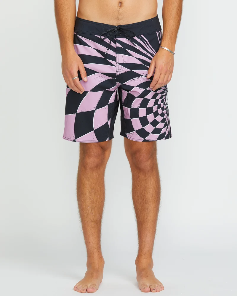 Spiral Stn Mod 20" Boardshorts - STEEL PURPLE