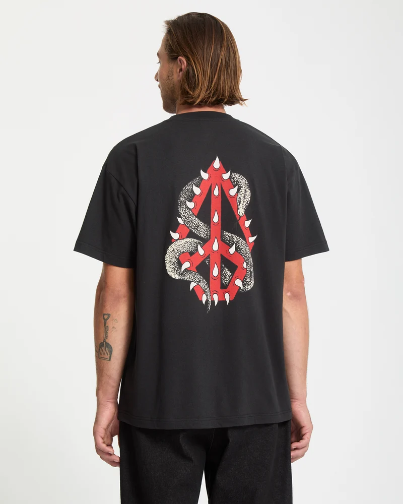 Snake Peace T-Shirt - Black