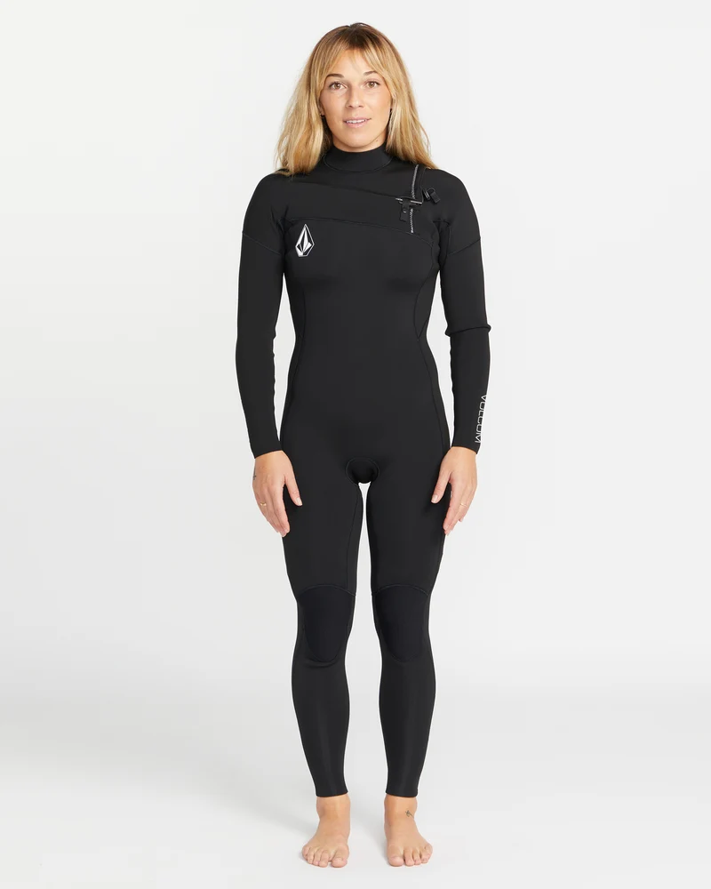 4/3Mm Chest Zip Neoprenanzug - Black