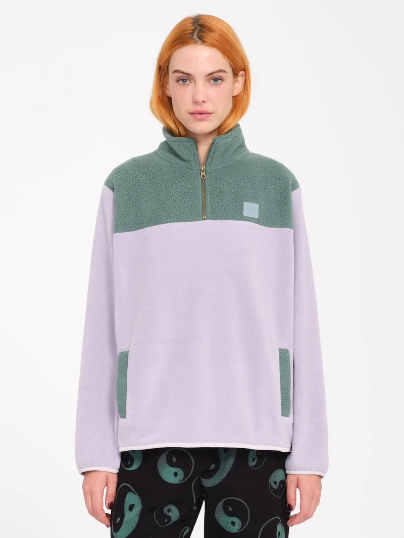 Pheelin It Mock Neck Sweatshirt - Lavender