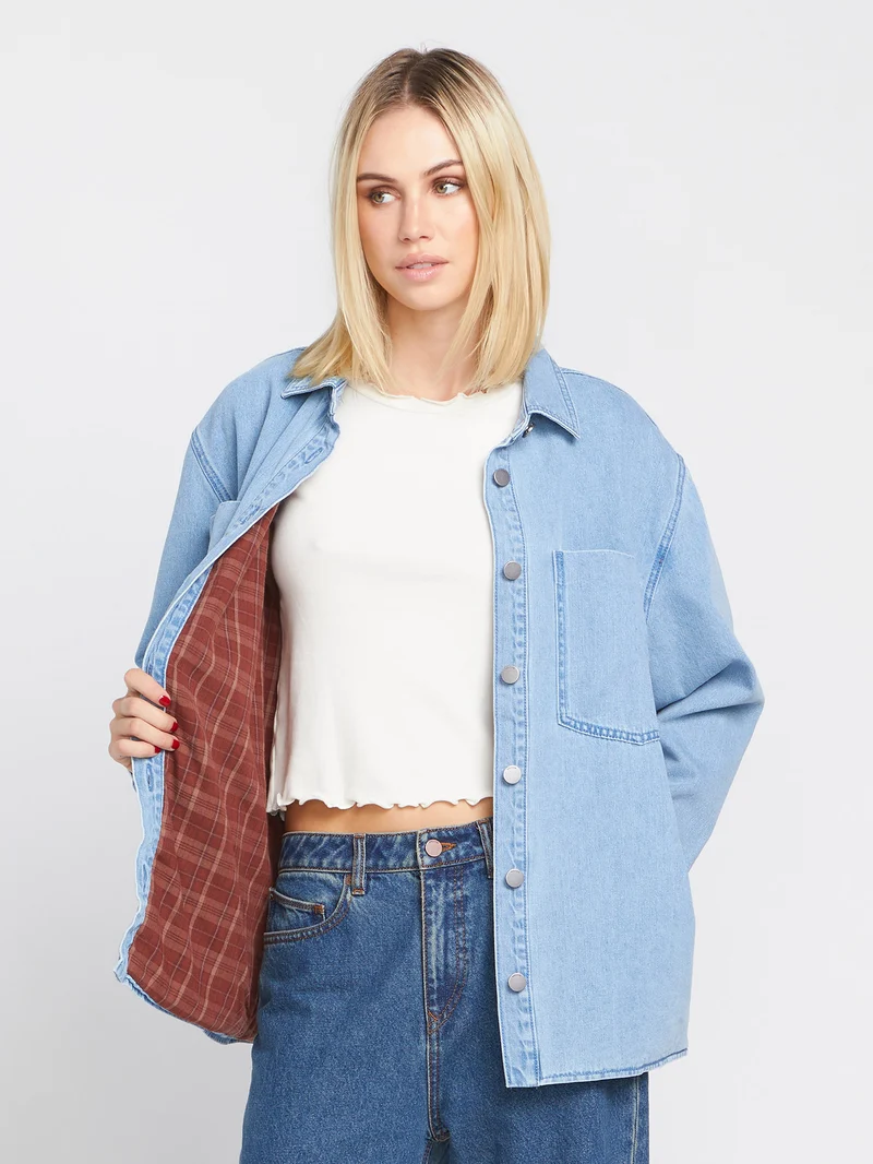 Chill Trap Shacket Jacke - China Blue