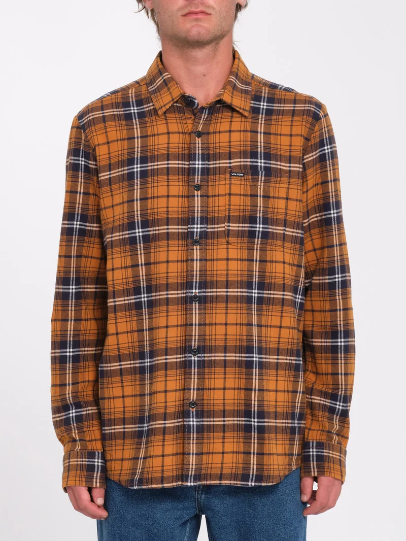 Caden Plaid Hemd - Chestnut Brown