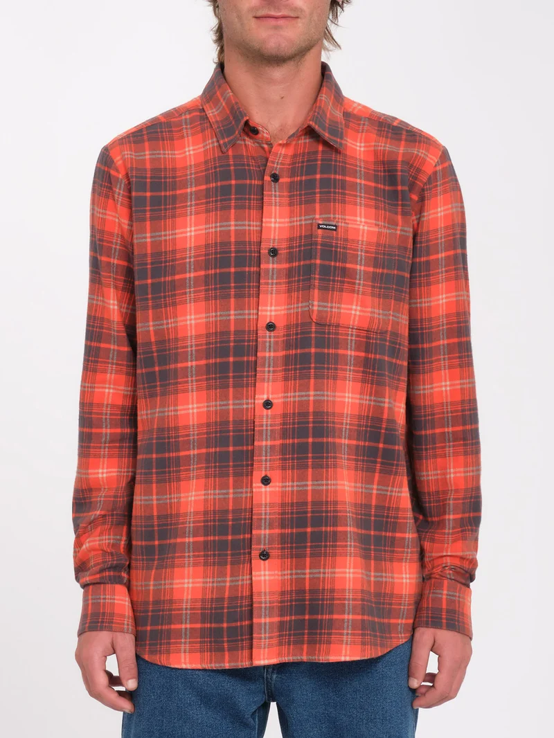 Caden Plaid Hemd - Bright Red