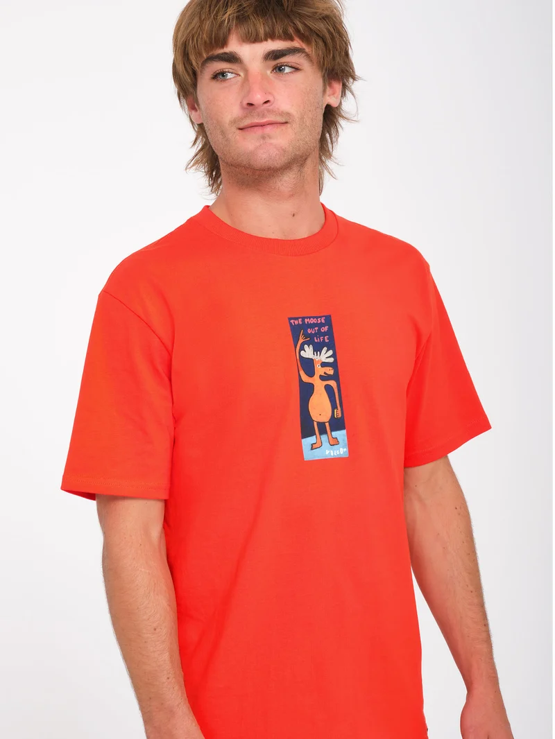 Olivmoose T-Shirt - Bright Red