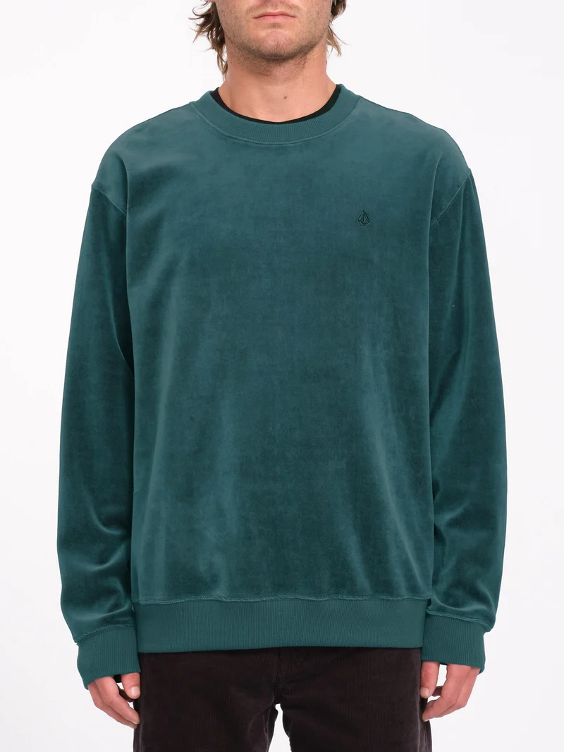 Single Stone Velvet Sweatshirt - Evergreen