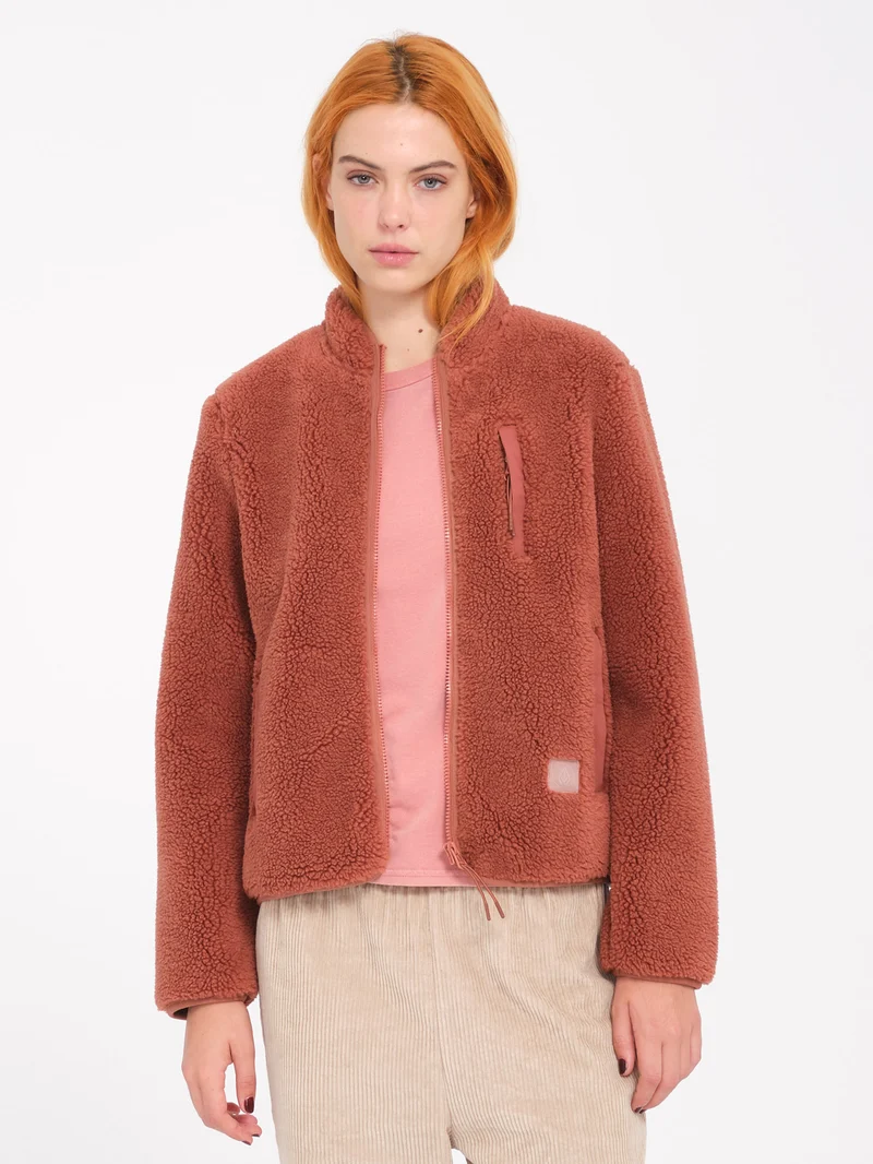 Wuzer Fuzzar Sherpa Sweatshirt - Chestnut Brown