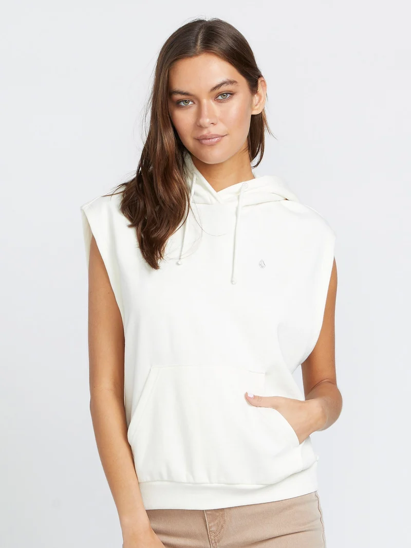 Sleeveless Kapuzenpullover - STAR WHITE