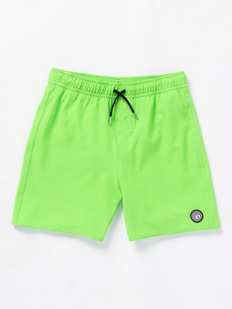 Lido Solid Trunk 15" Boardshort - ELECTRIC GREEN - (KINDER)