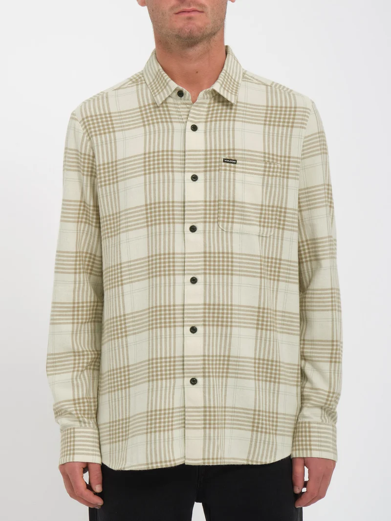 Caden Plaid Hemd - DIRTY WHITE