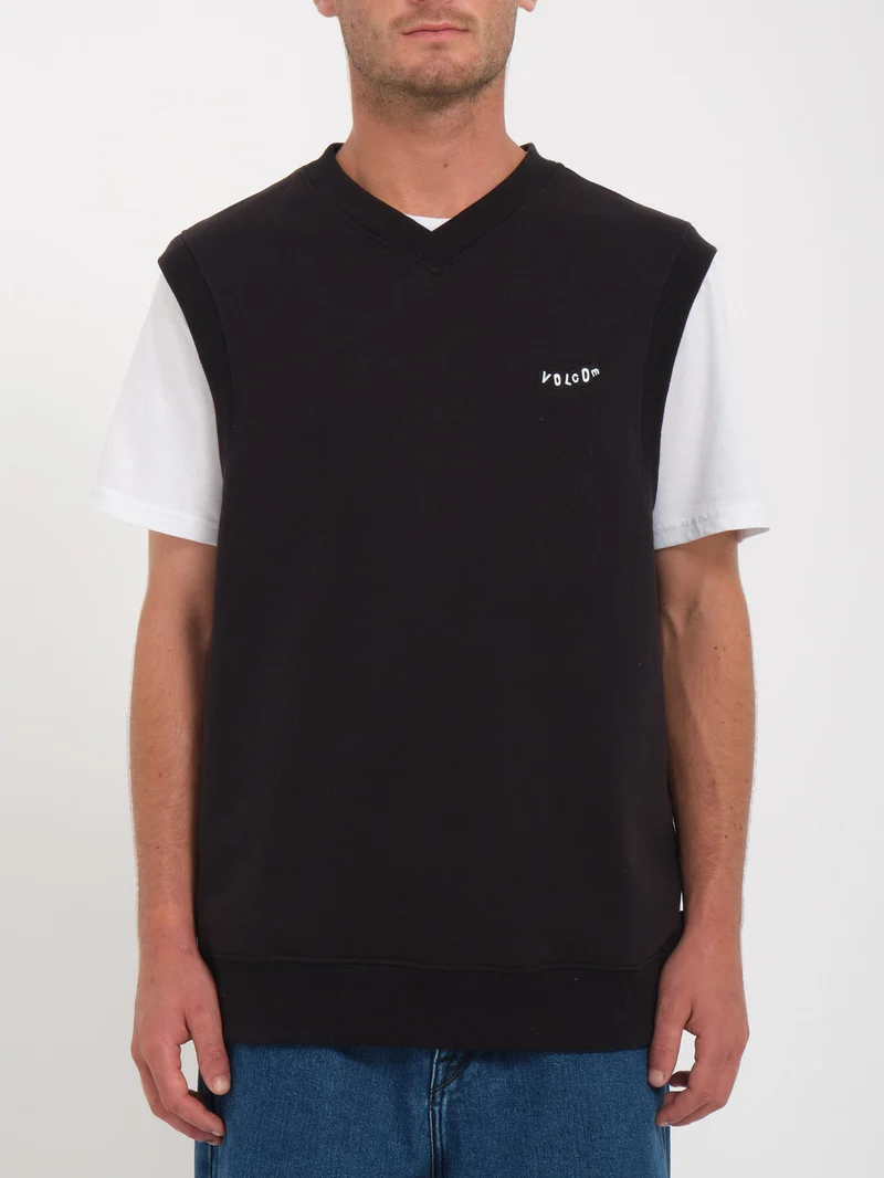 Sleeveless Sweatshirt - BLACK