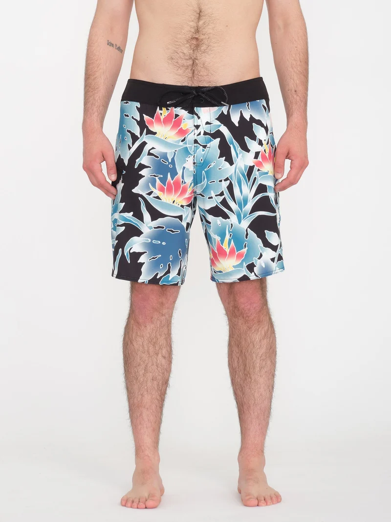 Leaf It Mod 19" Boardshort - BLACK