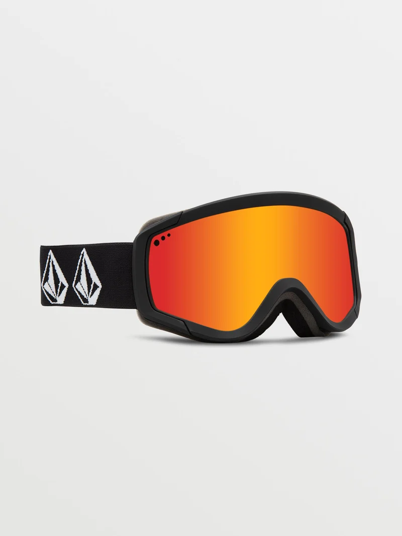 Attunga Youth Matte Black Stone Goggle (+ Bonus Lens - Yellow) - RED CHROME - (KINDER)