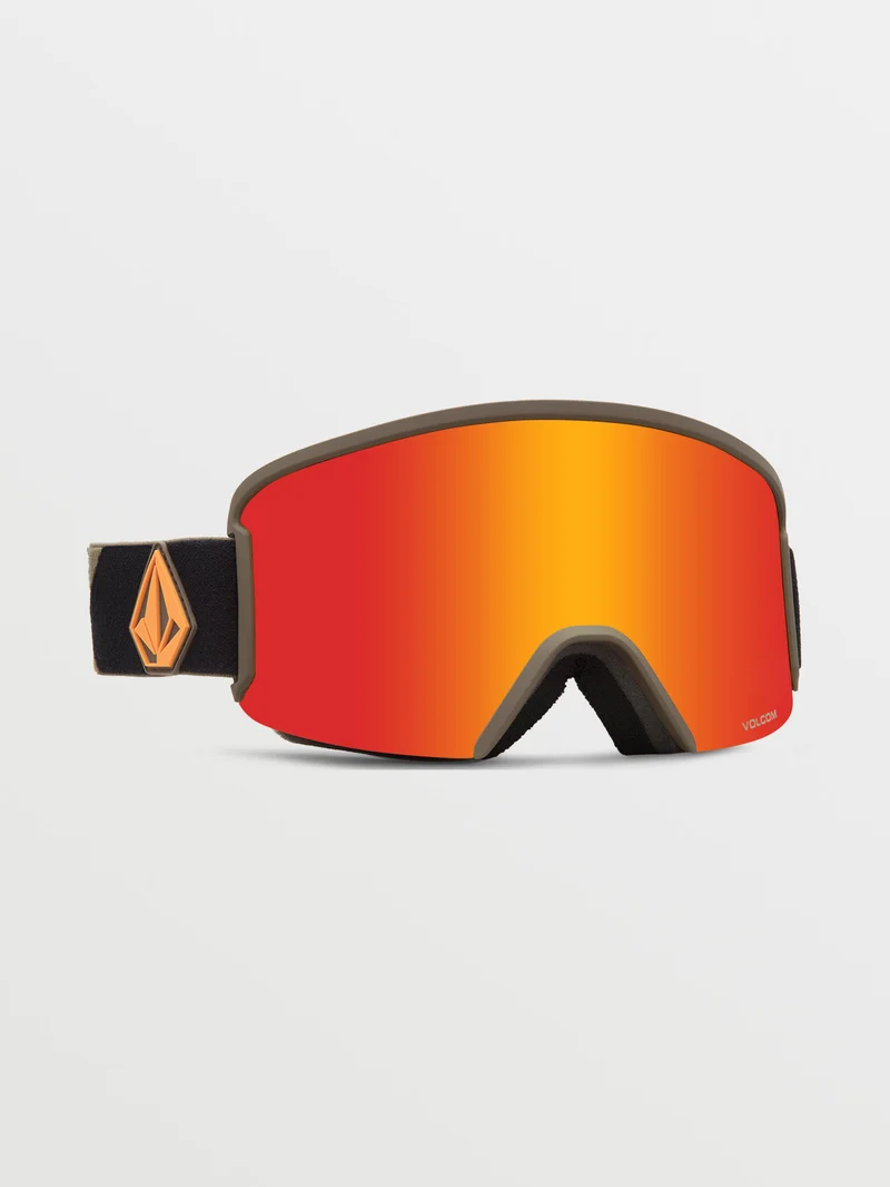 Garden Military/Gold Goggle (+ Bonus Lens - Yellow) - RED CHROME