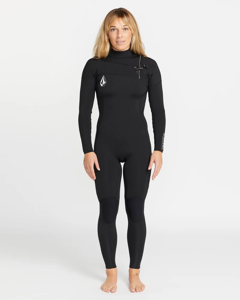 3/2Mm Chest Zip Neoprenanzug - BLACK