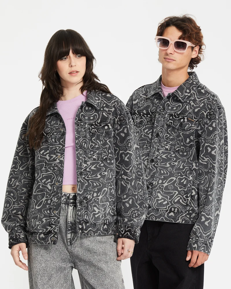 Filip Rygalski Denim Jacke - BLACK PRINT