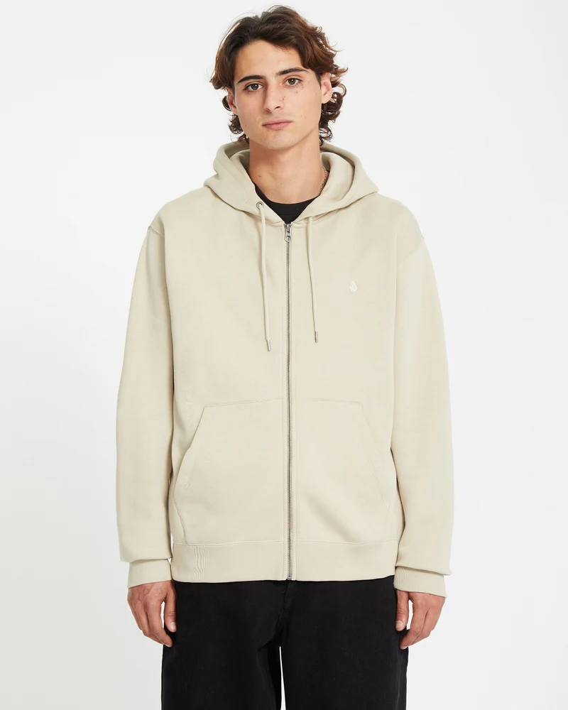 Single Stone Full Zip Kapuzenpullover - LIGHT KHAKI