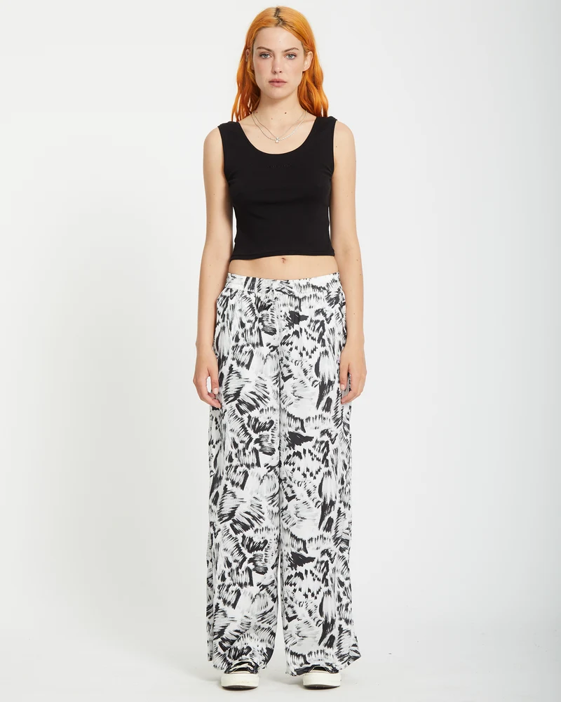 Alix Elasticated Waist Hose - BLACK WHITE