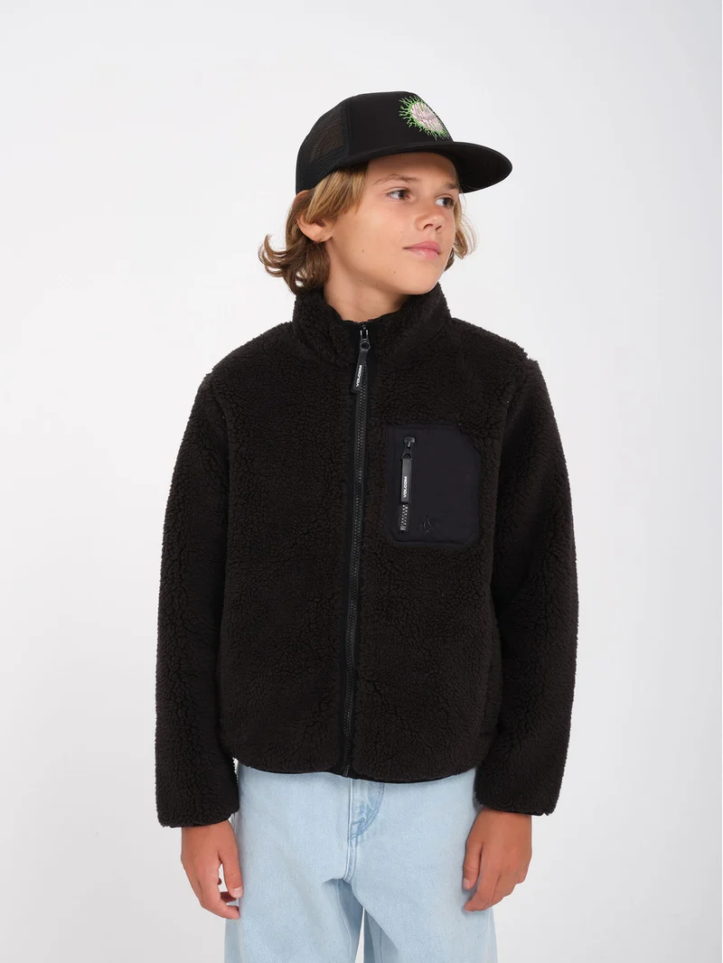 Muzzer Fuzzar Zip Sweatshirt- Black - (KINDER)