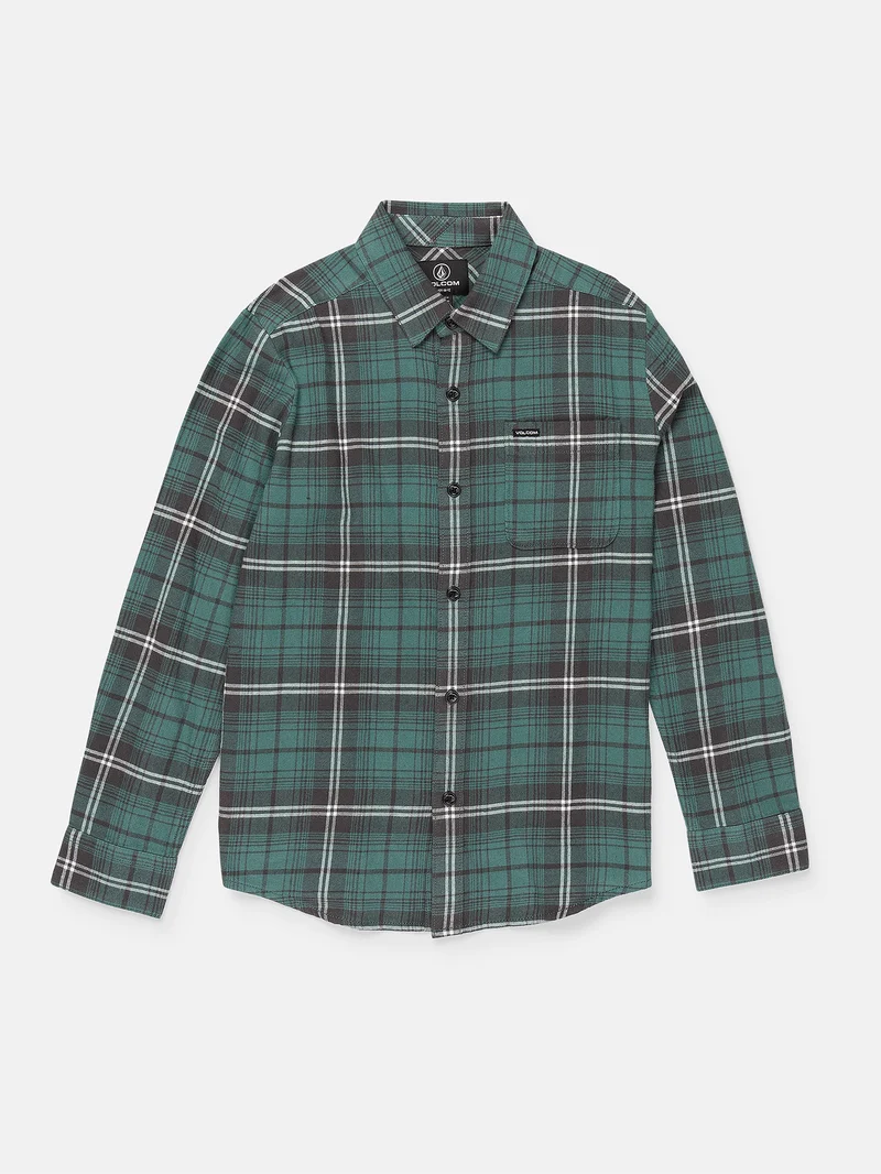 Caden Plaid Hemd - Sea Green - (KINDER)
