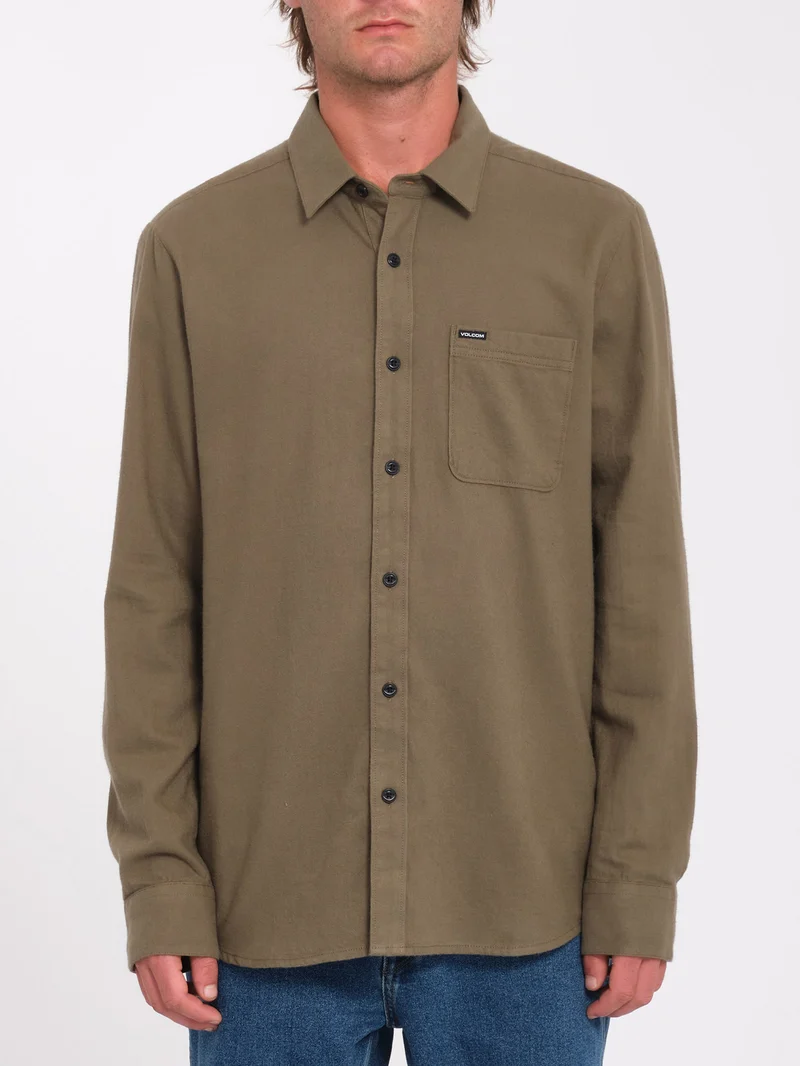 Caden Solid Hemd - Wintermoss