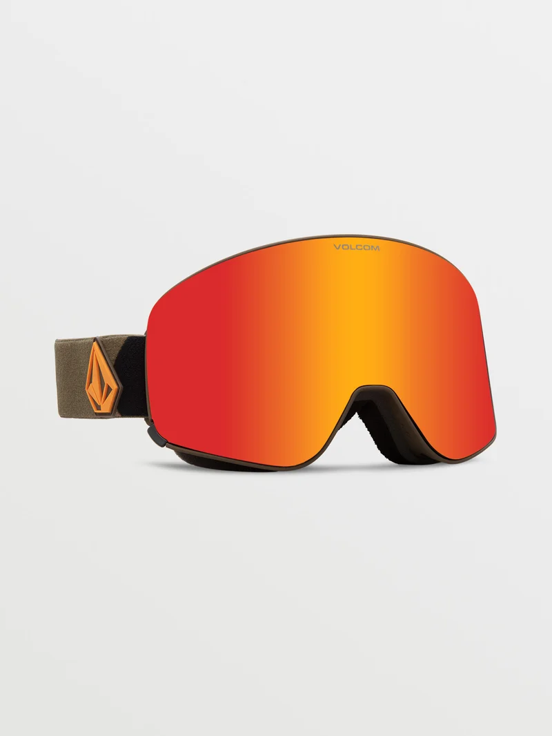 Odyssey Military/Gold Goggle (+ Bonus Lens - Yellow) - RED CHROME