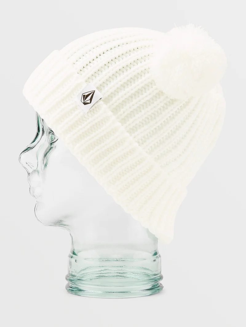 Shreddy Teddy Bobble Beanie - WHITE - (KINDER)