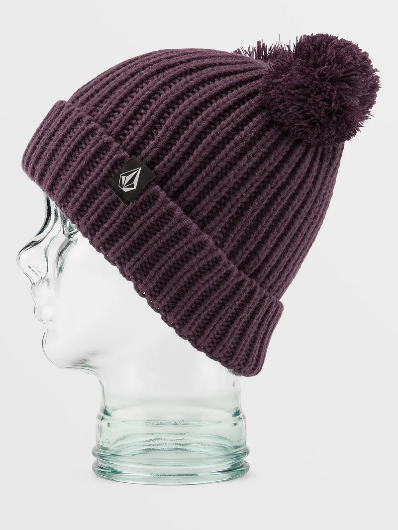 Shreddy Teddy Bobble Beanie - BLACKBERRY - (KINDER)