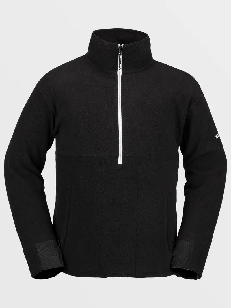 Polar Mock 1/2 Zip Sweatshirt - BLACK