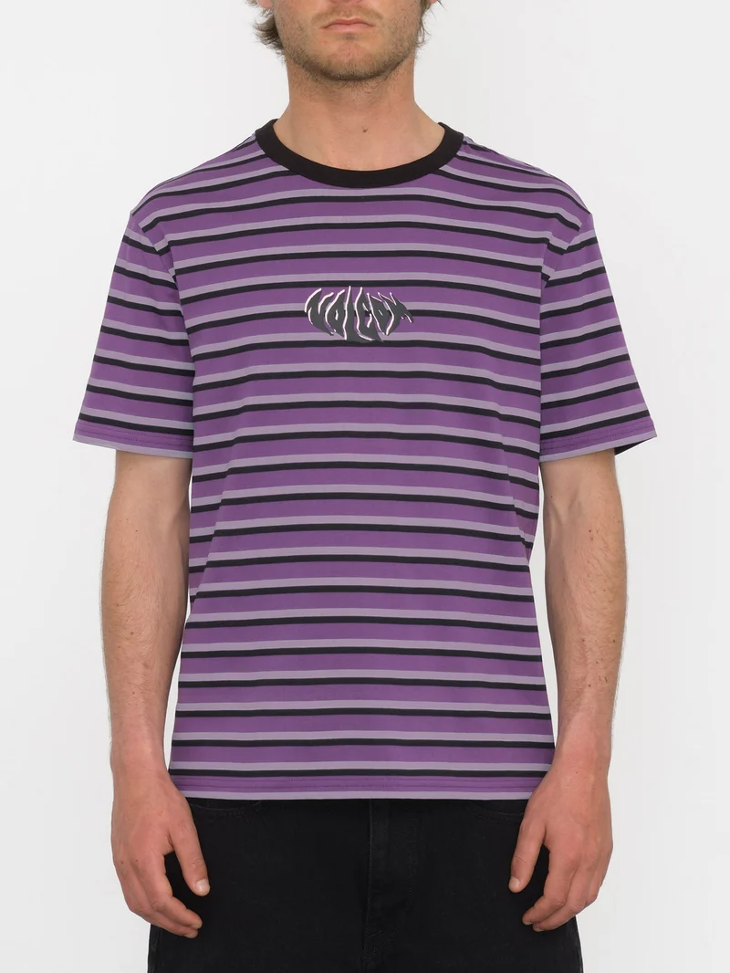 Rayeah Stripes T-shirt - DEEP PURPLE