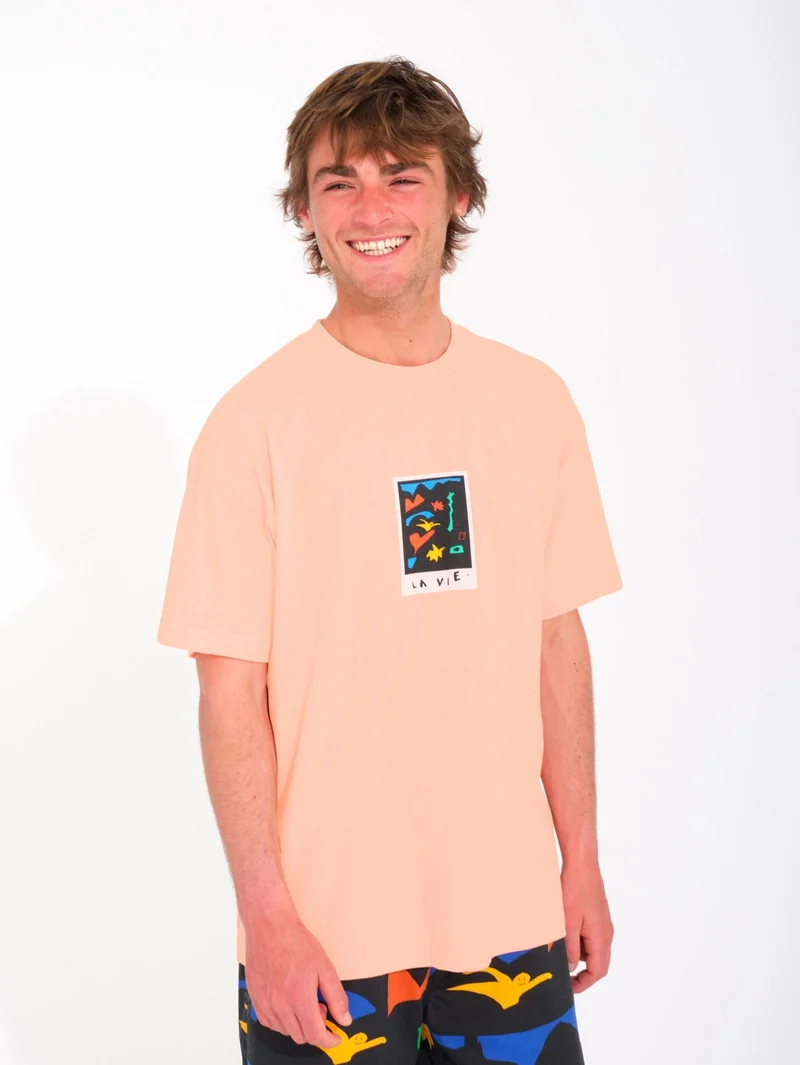 Arthur Longo 3 T-Shirt - SALMON