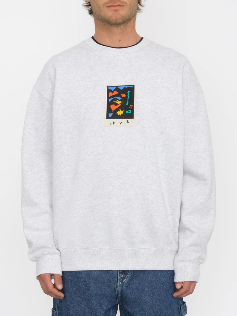 Arthur Longo Sweatshirt - BONE HEATHER
