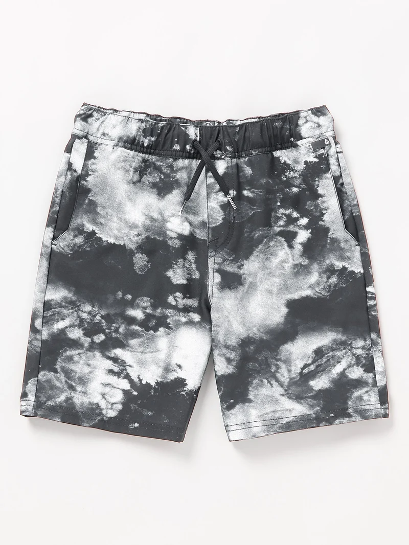 Asphalt Beach Hybrid Shorts - BLACK WHITE - (KINDER)