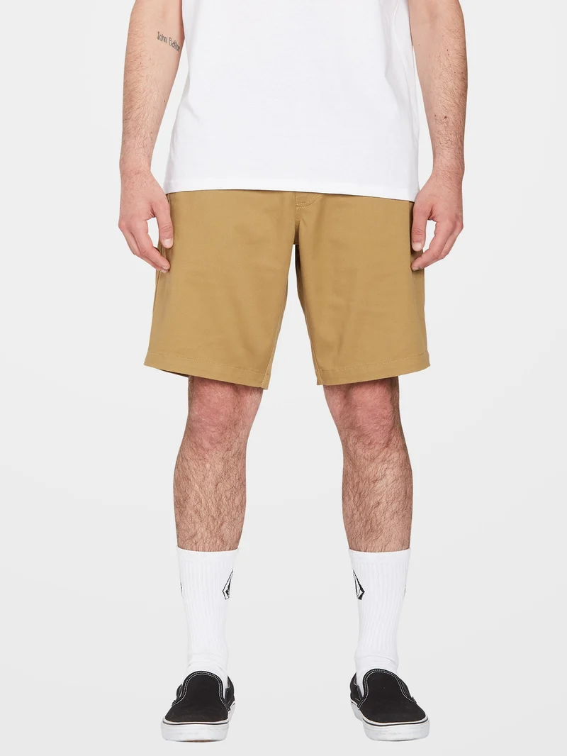 Frickin Elasticated Waist 19" Shorts - DARK KHAKI