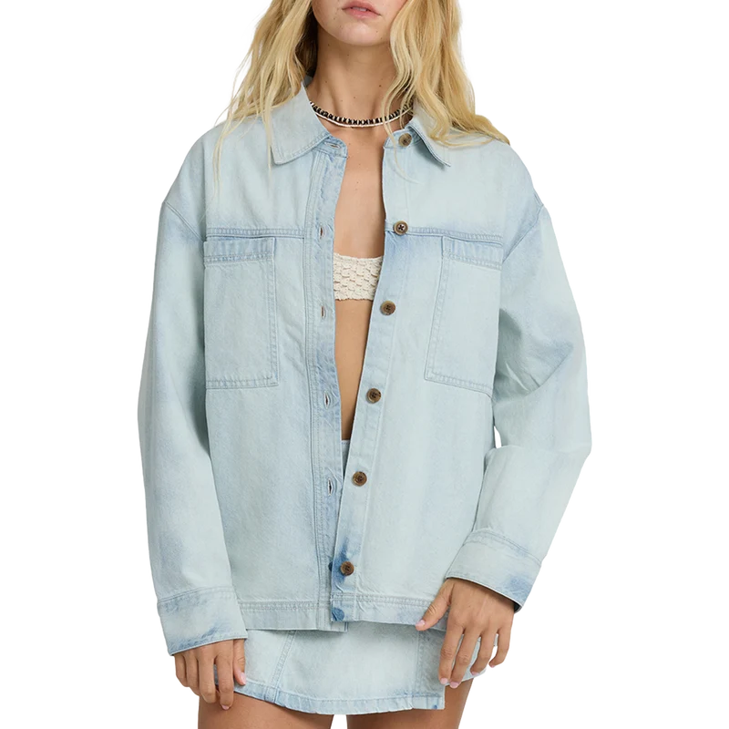 Jade Saltwashed Woven L/S Shirt