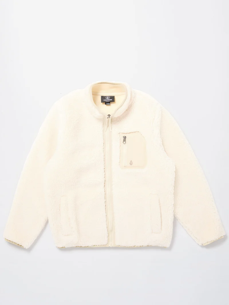 Muzzer Fuzzar Zip Sherpa Sweatshirt - DIRTY WHITE - (KINDER)
