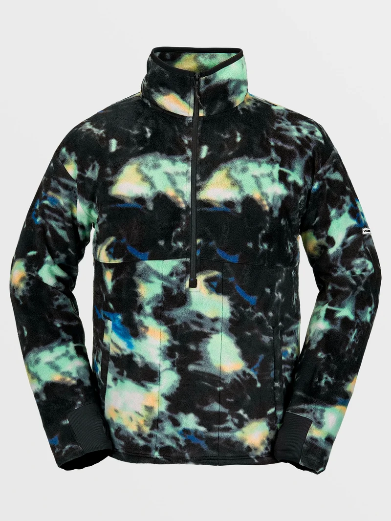 Polar Mock 1/2 Zip Sweatshirt - SPRITZ BLACK