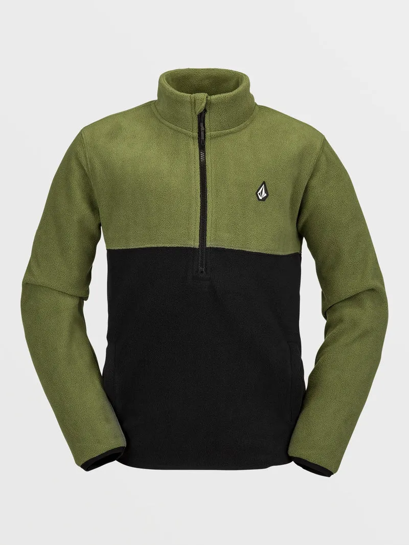 Youth Half-Zipped Polar Sweatshirt - MILITARY - (KINDER)
