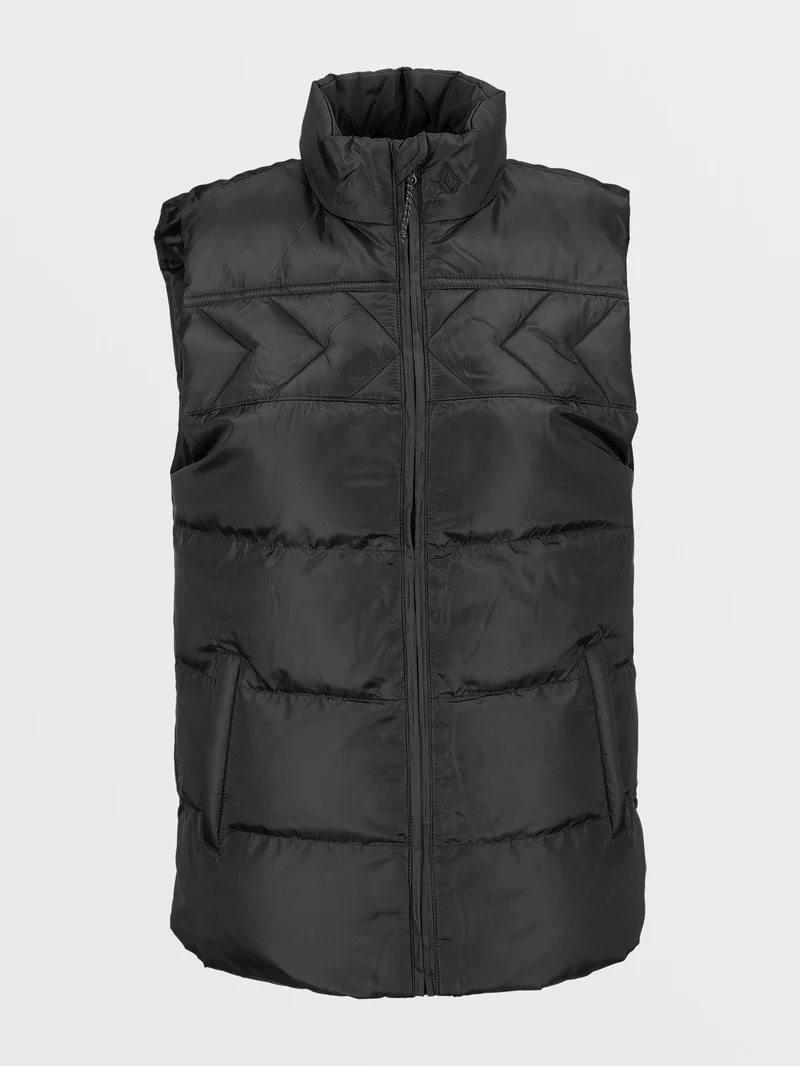 Stone Castine Puff Weste - BLACK