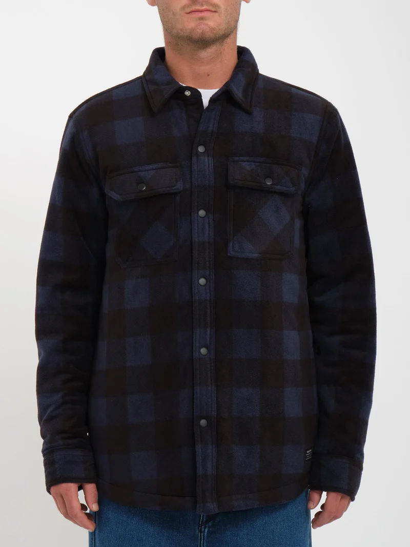 Bowered Fleece Überhemd - NAVY