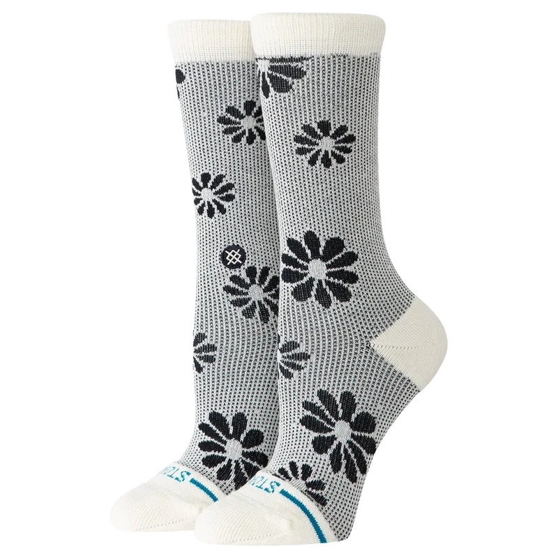 W's Floral Stitch Crew Sock