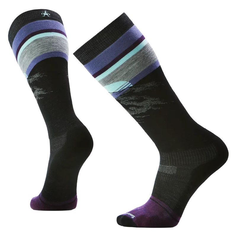 Snow Targeted Cushion Mountain Sunrise OTC Sock 2026