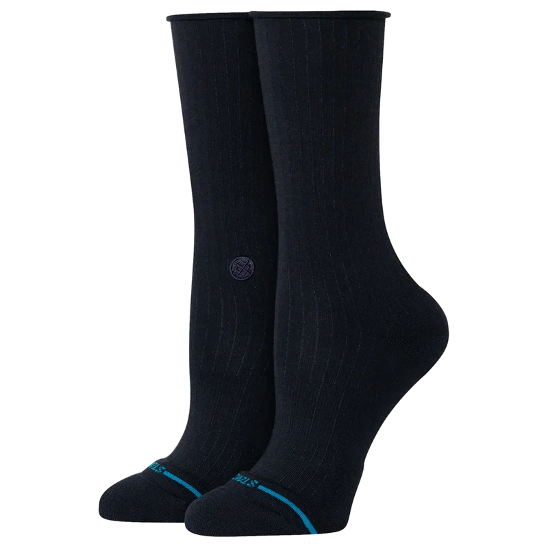 W's Rolled Solid Crew Sock