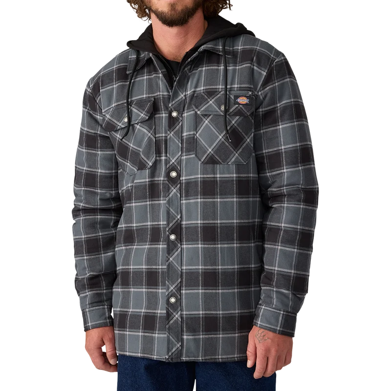 Fleece Hooded Flannel L/S Shirt