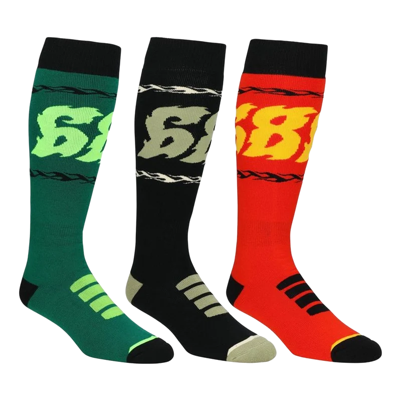 Flame 3 Pack Sock