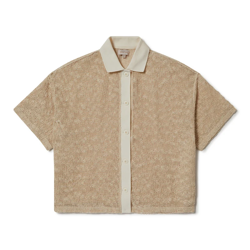 Camp Mesh Button Down S/S