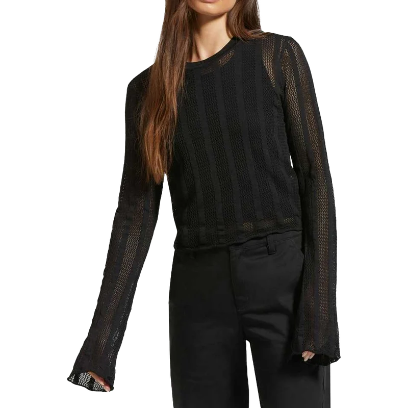 Sheer Knit L/S Top
